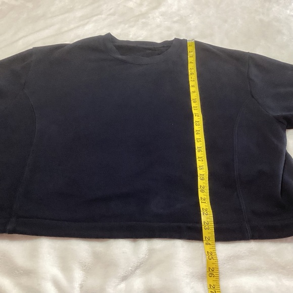 Vince Wide Sleeve Drawcord Pullover Size Large Navy 100% Cotton VGUC - Picture 6 of 8